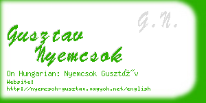 gusztav nyemcsok business card